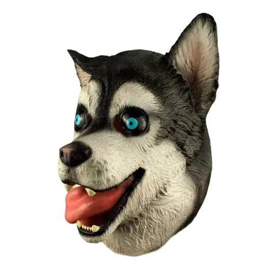 Husky Dog Adult Latex Costume Mask {4}
