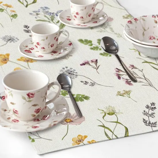 Floral Table Runner - Wildflower Spring Runner 72 Inches Long - Elegant Farmhouse, Dining, Coffee Table Decor - Perfect for Spring, Easter, Party Decorations for Home {3}