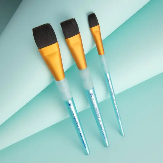 RCC 255 | Crafter's Choice&trade; 3pc Black Taklon Wash Brush Set {2}