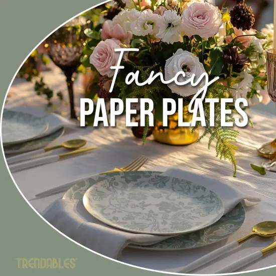 Earthtrends Heavy Duty Paper Plates for parties &ndash; Includes 8-Inch Paper Dessert Plates and 10-Inch Paper Dinner Plates &ndash; Disposable Floral Paper Plates for Parties, Weddings, Events, BBQs, Birthdays, Catering, Holidays &ndash; Elegant Tableware Set Gracy {3}