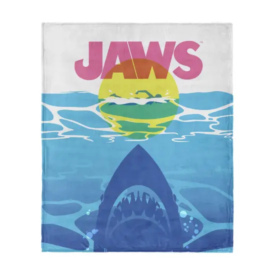 Universal Jaws Silk Touch Throw Blanket Jaws Post Stamps {7}
