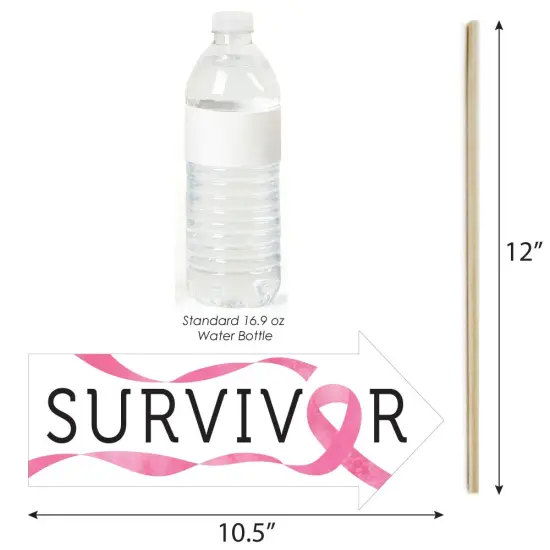 Big Dot of Happiness Pink Ribbon - Breast Cancer Awareness Photo Booth Props Kit - 10 Piece {4}