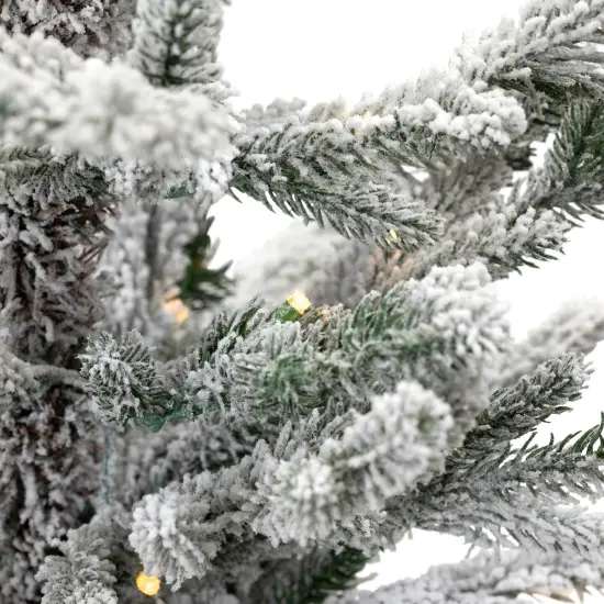 Northlight Real Touch&trade; Pre-Lit B/O Tamarack Pine Artificial Christmas Tree with Burlap - 3' Warm White LED Green {7}