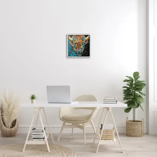 Stupell Industries Modern Bison Street StyleFramed Giclee Art White Frame {2}