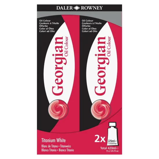Daler-Rowney Georgian Oil Paint Set 2/Pkg-Titanium White {1}