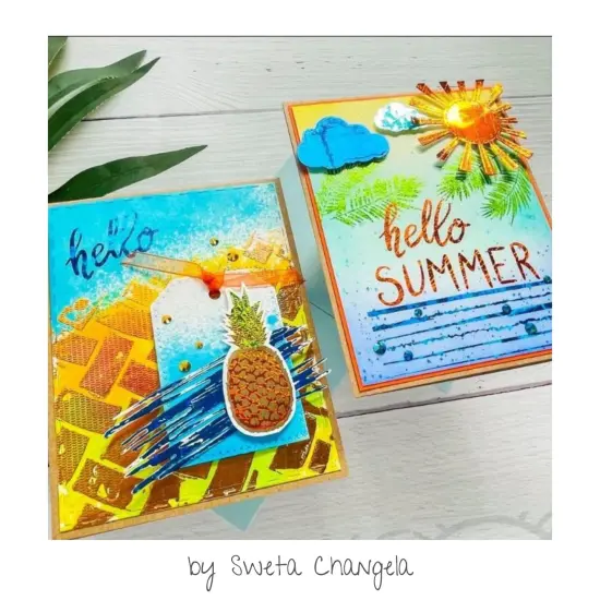 Deco Foil Adhesive Transfer Sheet by Brutus Monroe 5.9"X5.9"-Summer Sizzle {5}