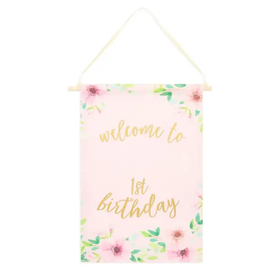 Custom 1st Birthday Backdrop for Girls First Birthday Party Photo Backdrop (10 x 11.75, Pink) {7}