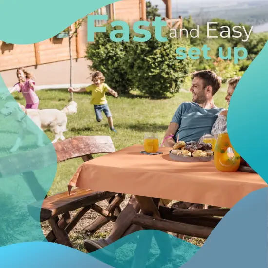 Exquisite Plastic Table Cover Roll &ndash; 40" x 100' Disposable Tablecloth Roll &ndash; Premium Thick 0.5 MIL Plastic Banquet Roll &ndash; Party Table Cover Roll for Events & Catering Peacj {3}