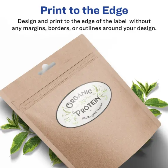 Avery Glossy White Oval Labels with Sure Feed, 4" x 6" {3}