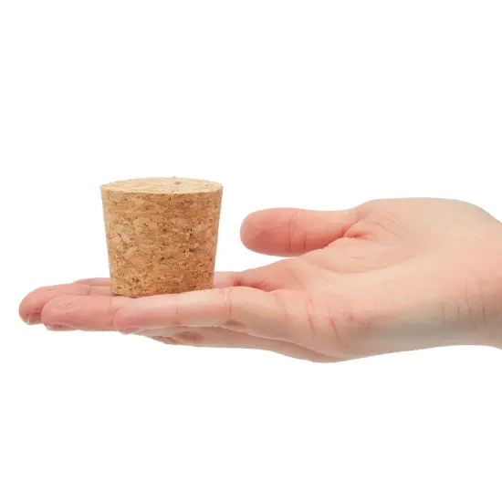 12 Pack Size 22 Cork Stoppers for Glass Bottles, Tapered Plugs for Arts and Crafts, DIY (1.7x1.46x1.49 in) Brown {6}