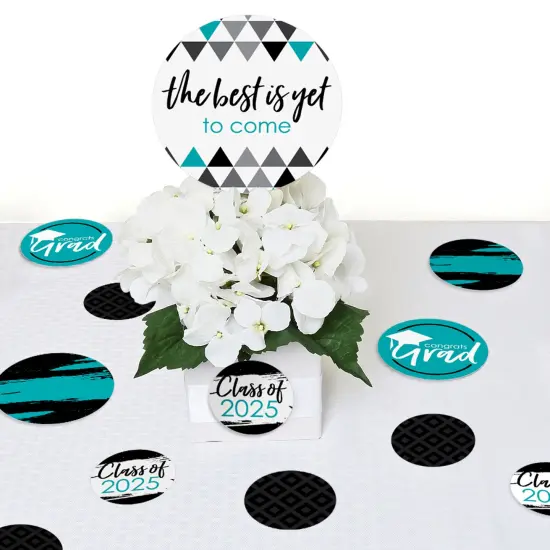 Big Dot of Happiness 2025 Teal Graduation Party Giant Circle Confetti - Party Decorations - Large Confetti 27 Count {7}