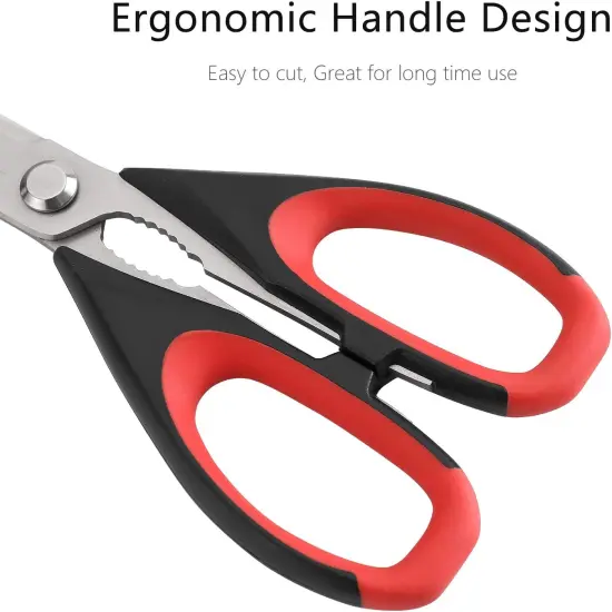 Kitchen Scissors Heavy Duty, 8.5 inch Dishwasher Safe Ultra Sharp Premium Heavy Duty Kitchen Shears, Multi Purpose Cooking Scissors Stainless Steel {4}