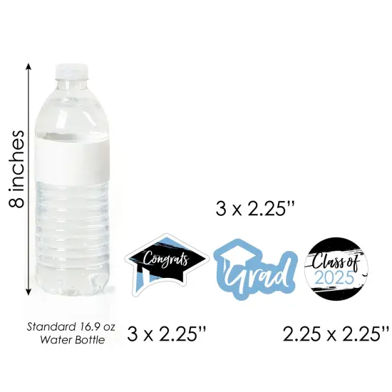 Big Dot of Happiness Light Blue 2025 Graduation Party - DIY Shaped Cut-Outs - 24 Count {6}