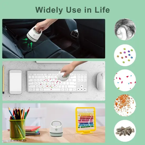 Diamond Painting Tools for Drill Quicker Picker, Diamond Painting Accessories Tool for Sweep Spilled Diamonds Picker Vacuum Quicker Picker Organizer Spilled Drill with USB Charger, Brush (Green) {5}