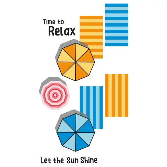 Sizzix Clear Stamps Set By Catherine Pooler 16/Pkg-Beach Blankets & Brellas {4}