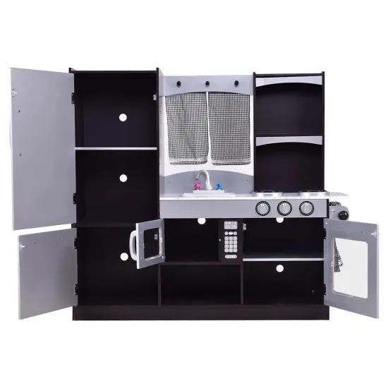 Costway Kids Cooking Pretend Play Toy Children Playset Wooden Kitchen Set Gift {5}