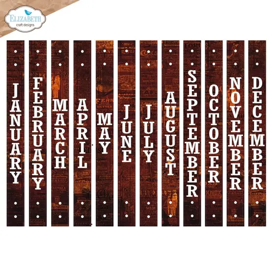 Elizabeth Craft Metal Die-Vertical Months {3}