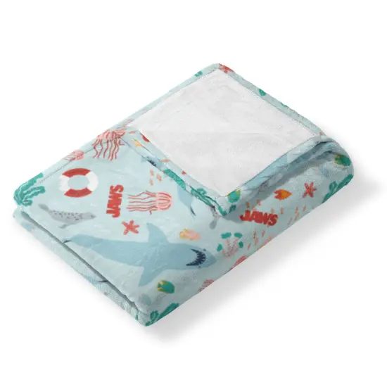 Universal Jaws Silk Touch Throw Blanket Coastal Sharks {4}