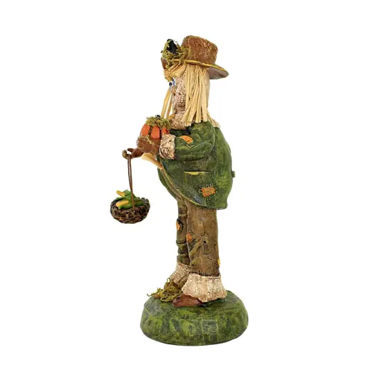 Charles Mcclenning 9.5 Inch Sage The Scarecrow Fall Figurine , Lightweight Fall Decor Fall Thanksgiving Corn Crows Green {3}