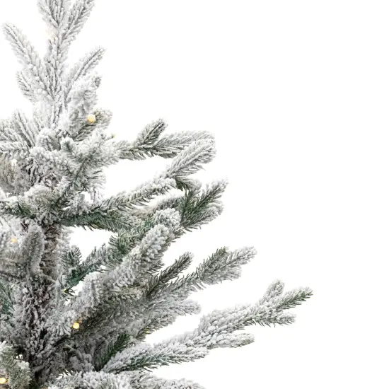 Northlight Real Touch&trade; Pre-Lit B/O Tamarack Pine Artificial Christmas Tree with Burlap - 2' Warm White LED Green {5}