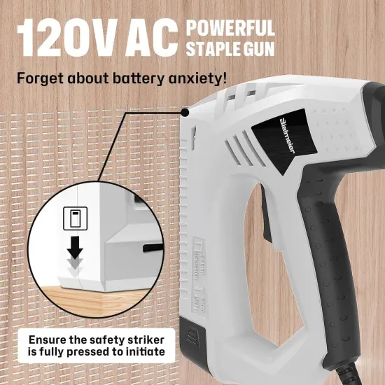 Electric Staple Gun, 2-in-1 Staple Gun Brad Nailer Including 2000Pcs Staples and Nails, 120V Corded Nail Gun Electric Stapler Heavy Duty for DIY Projects, Upholster and Woodworking {3}
