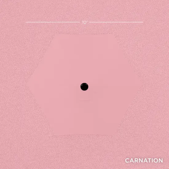 Best Choice Products 10ft Outdoor Steel Market Patio Umbrella w/ Crank, Tilt Push Button, 6 Ribs Carnation {4}