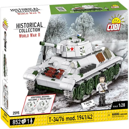 COBI Historical Collection WWII T-34/76 mod 1941/42 2-in-1 (PL/SOV) Tank {1}