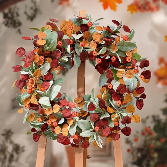 22 in Fall Wreaths for Front Door {3}