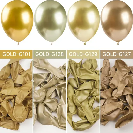 Metallic Gold Balloons 50 pcs 12 Inch Chrome Gold Balloons {2}