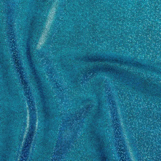 1 Yard Hologram Foggy Foil 4 Way Stretch Nylon Spandex Fabric for Activewear Costumes 60&rdquo; Width Black Turq {1}