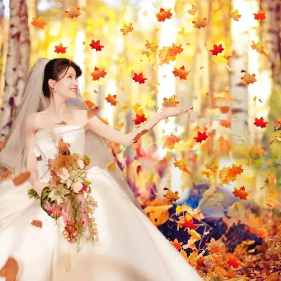 Fake Fall Leaves Decorations {2}