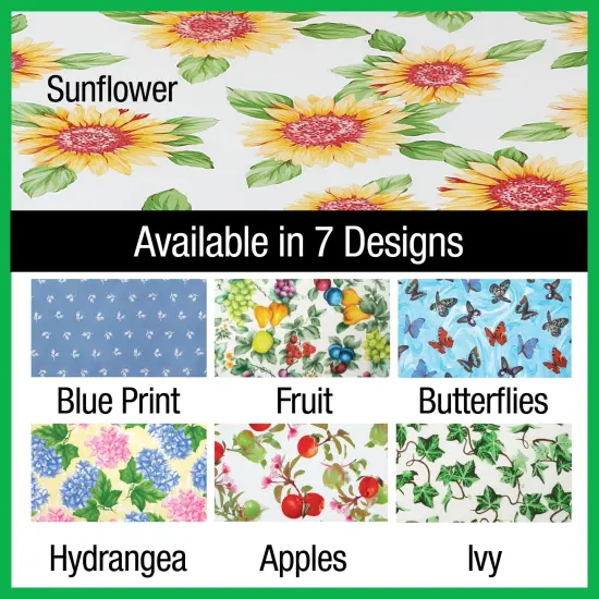 Collections Etc Collections Etc. Patterned Fitted Table Cover with Soft Flannel Backing and Durable Wipe-Clean Vinyl Construction {5}