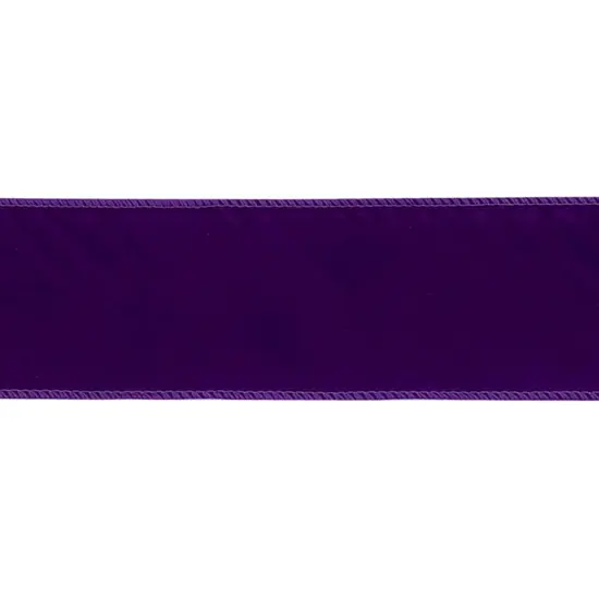 Designer's Shop WR 63-5032 2.5&rdquo; x 10 yard Holiday Velvet Purple wired edge ribbons {4}