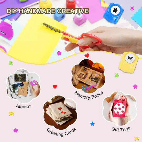 42 Pack Craft Scissors Decorative Edge, Hole Punch Shapes Craft, Cardstock Paper for DIY Art, Crafts, Scrapbook, Card Making, School Supplies {3}