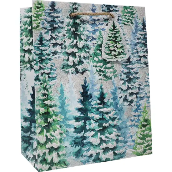 Pack/6: Snowy Trees Gift Bag {1}