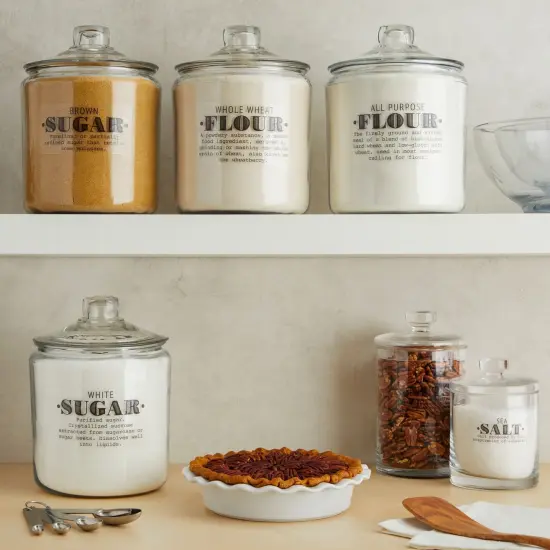 Talented Kitchen 36 Preprinted Pantry Labels with Ingredient Definitions, Clear Farmhouse Style Stickers for Food Jars, Kitchen Organization, and Storage (Water Resistant) {2}