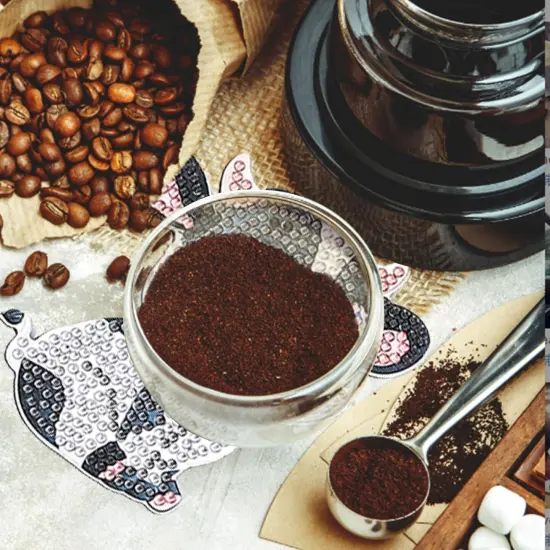 10 Pcs Sunflower Diamond Painting Coasters Kits with Holder DIY Sunflower Diamond Painting Coasters Kits Spring Diamond Painting Coasters for Beginners Adults and Kids Art Craft Supplies (Cow) {1}