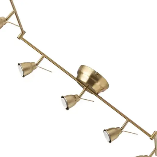 Brass Ceiling Track with 5 Adjustable Spots {4}