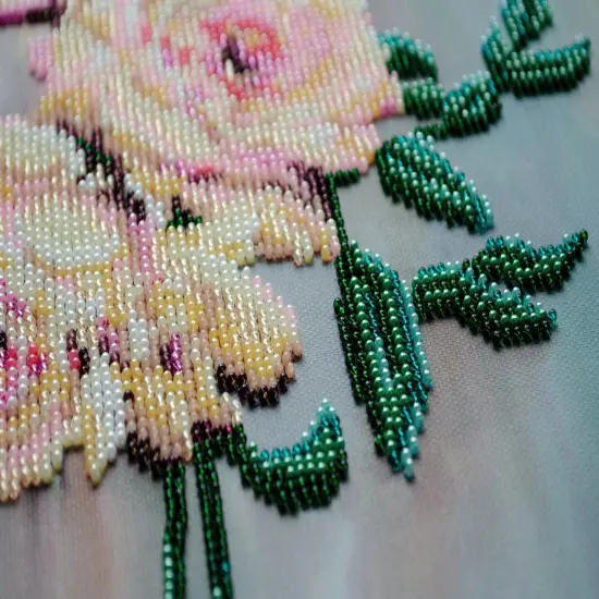 Bead Embroidery Kit - Gentle roses {6}