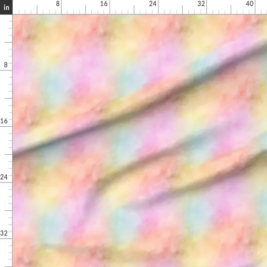 Various Fabrics by the Yard or Fat Quarter Pastel Rainbow Watercolor Pattern Kawaii Texture Girly Soft Spring Painted Watercolour Summer Custom Printed Fabric by Spoonflower {1}