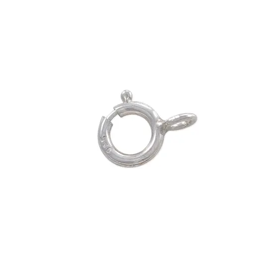 JewelrySupply Spring Ring Clasp 5mm w/Open Ring Sterling Silver {1}