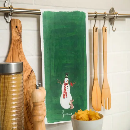 Snowman Alphabet Printed Kitchen Towel {5}