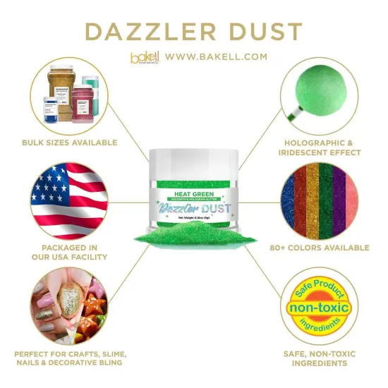 Heat Green Dazzler Dust&reg; 5 Gram Jar {4}