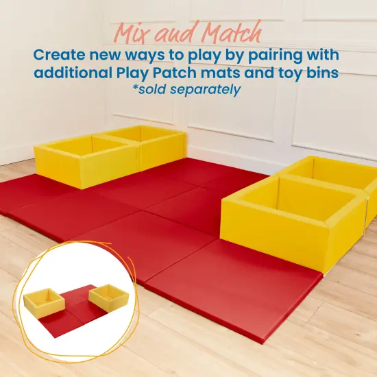 Play Patch Activity Mat Squares, Modular Playmat, 4-Pack Red {5}