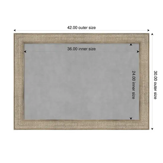 Trellis Wood Framed Magnetic Board Trellis Silver {1}