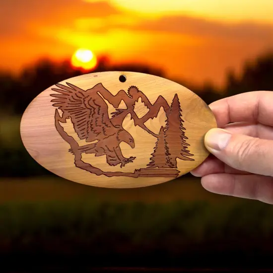 Eagle Mountain - Cedar Ornament {2}
