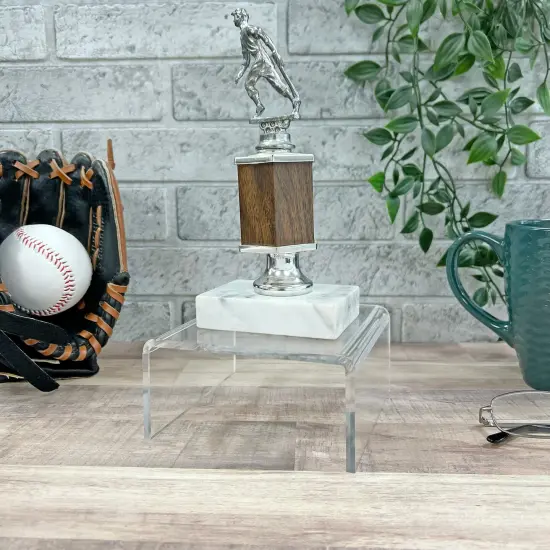 Plymor Clear Acrylic Short Square Display Riser, 2.5" H x 5" W x 5" D (3/16" thick) {4}