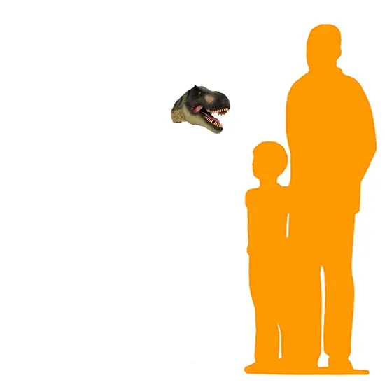 T-Rex Dinosaur Head Small Wall Decor Statue {2}