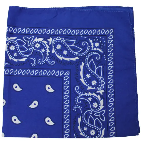 Pack of 12 X-Large Paisley Cotton Printed Bandana - 27 x 27 inches {1}