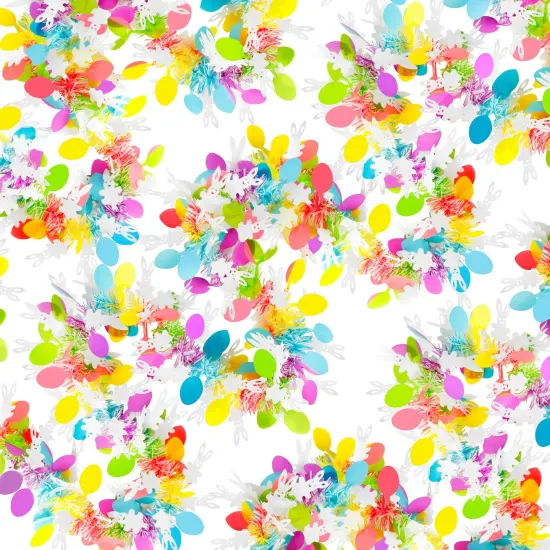 50FT Easter Tinsel Garland Hanging Streamers Decorations for Tree Stairs Mantle Hanging Oranment Outdoor Indoor Party Supplies (Rabbit) {1}